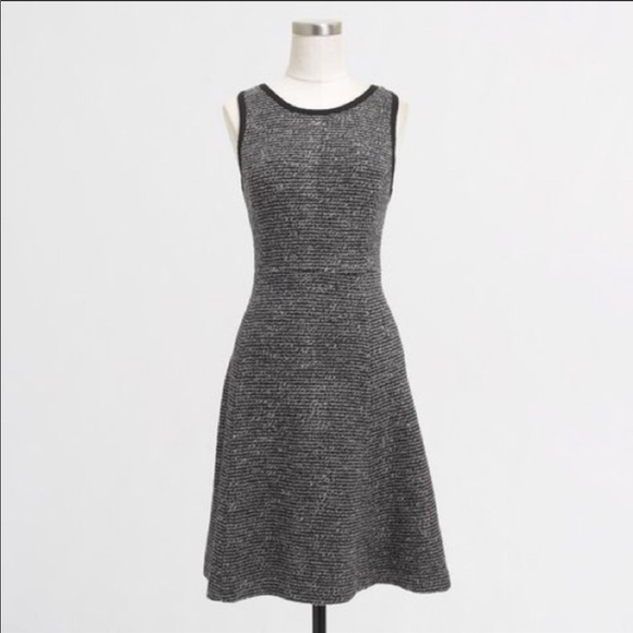 J.CREW Factory Grey Knit Tweed Sleeveless Dress 4 - Picture 1 of 7